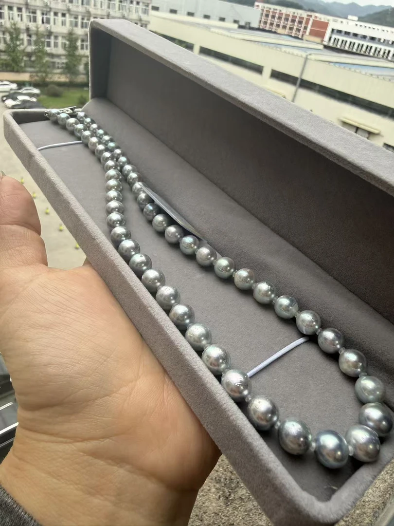 【闪闪推荐】7-8mm海水AK银蓝色时尚百搭串