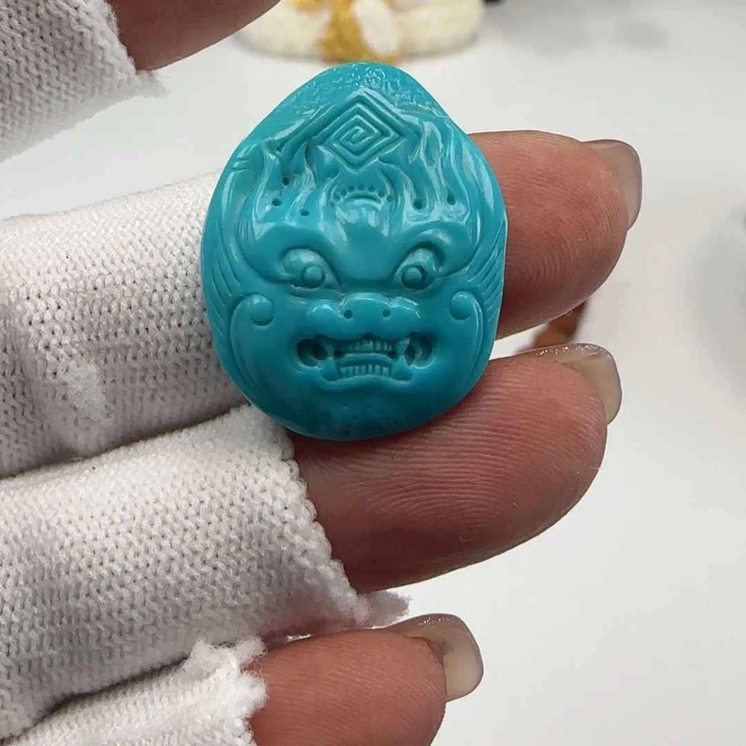 绿松石未镶嵌颈饰4、36克松石吊坠