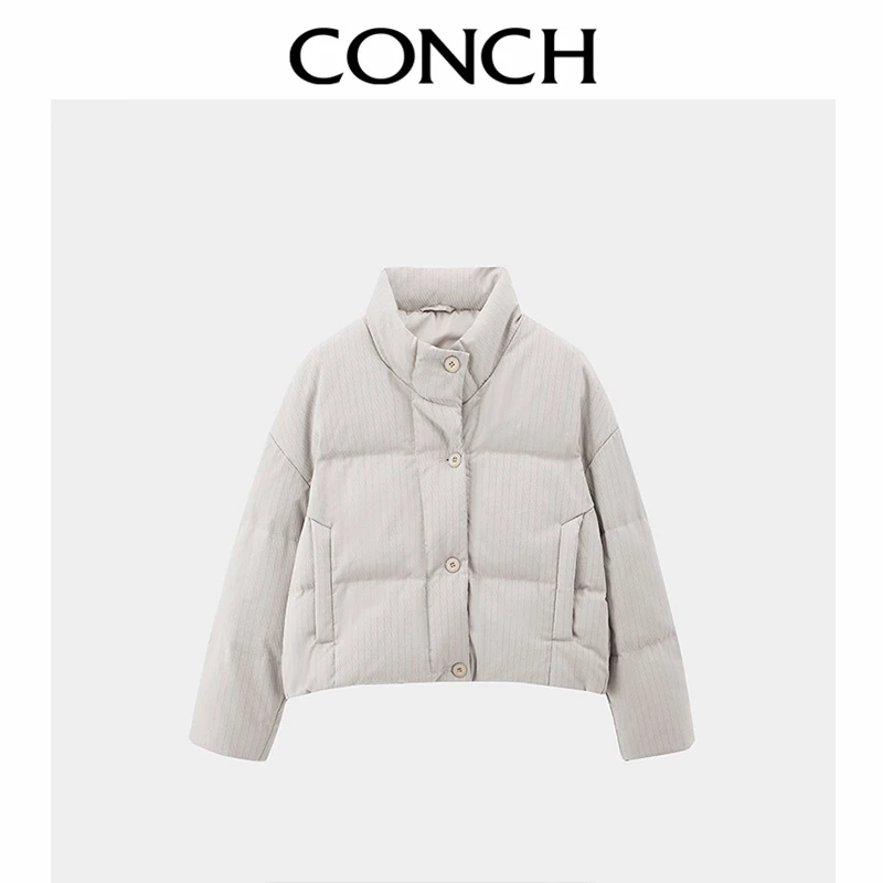 冬季轻奢时尚立领小香风羽绒服短款百搭气质小个子外套