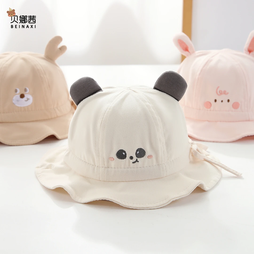 Beinaqian/贝娜茜婴儿帽子春秋季薄款男宝宝女遮阳帽婴幼儿渔夫帽