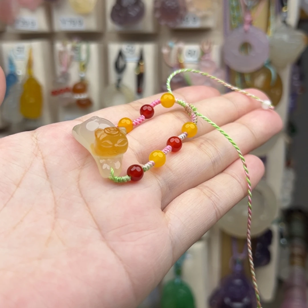 番***怪玛瑙/玉髓未镶嵌颈饰定制编手链不退不换