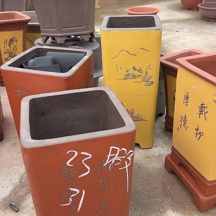 紫砂花盆，透气花盆