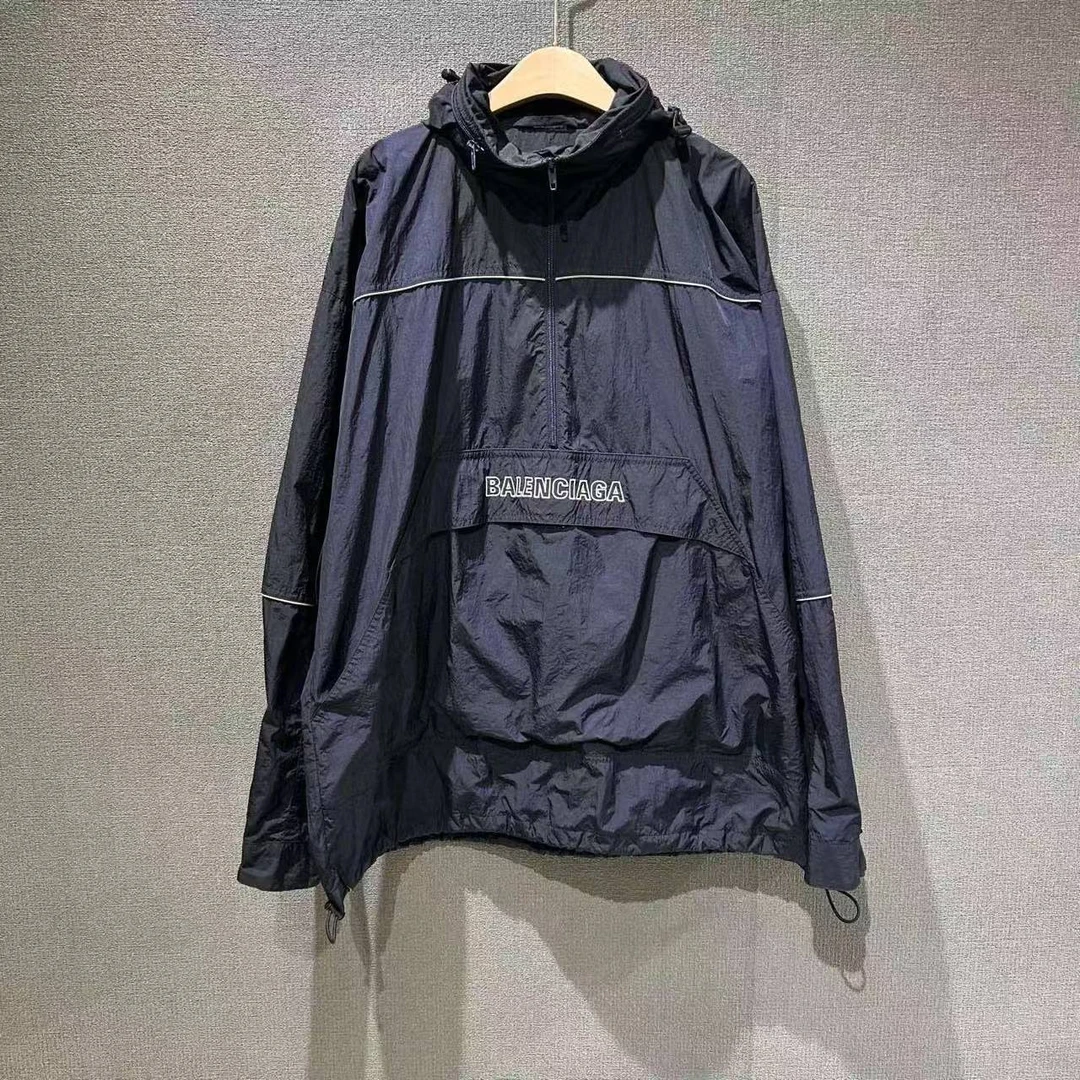 99新 Balenciaga/巴黎世家 （pm）半拉链冲锋衣外套 99新44码/9852