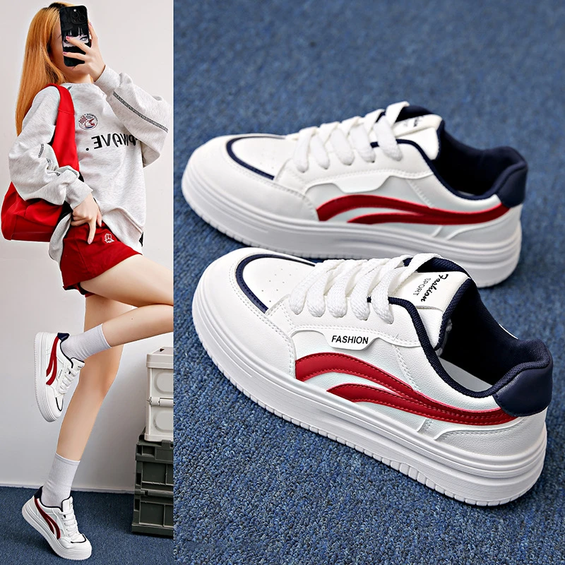 厚底小白鞋女2025秋季新款百搭增高休闲运动板鞋软底女鞋学生