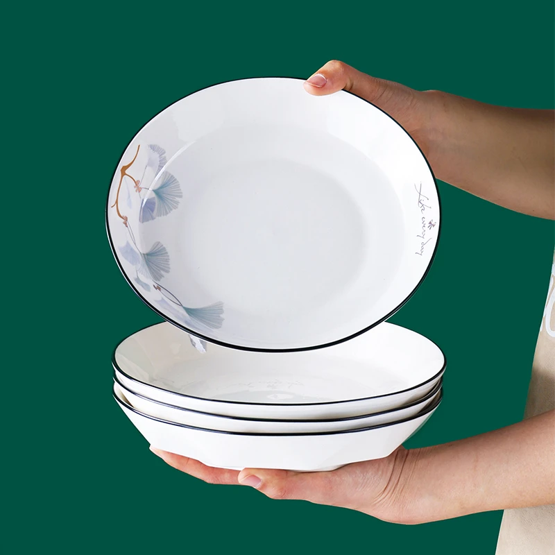 陶瓷盘子菜盘家用2025新款高级感轻奢餐盘ins餐具好看的盘子菜碟