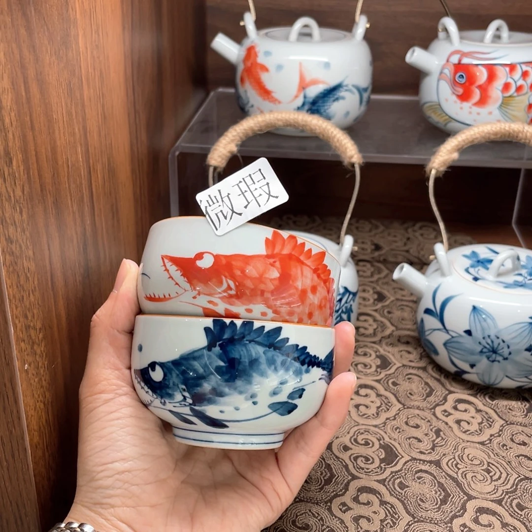 釉下彩纯手绘微瑕