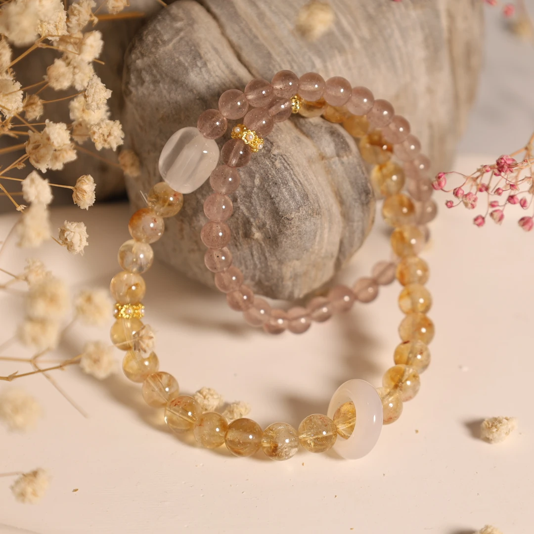 XY24紫水晶草莓晶双圈手链多样性发其一