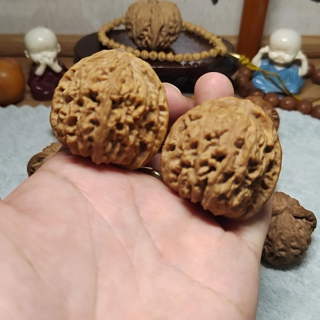 文玩核桃把件42南疆石微色差