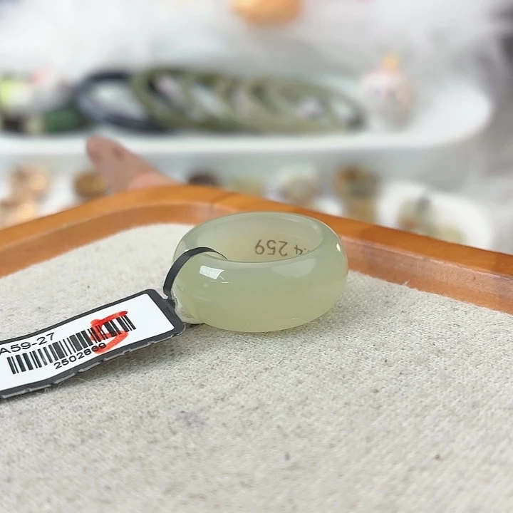 和田玉（糖玉）未镶嵌戒指s172清水轮胎16.3不退换