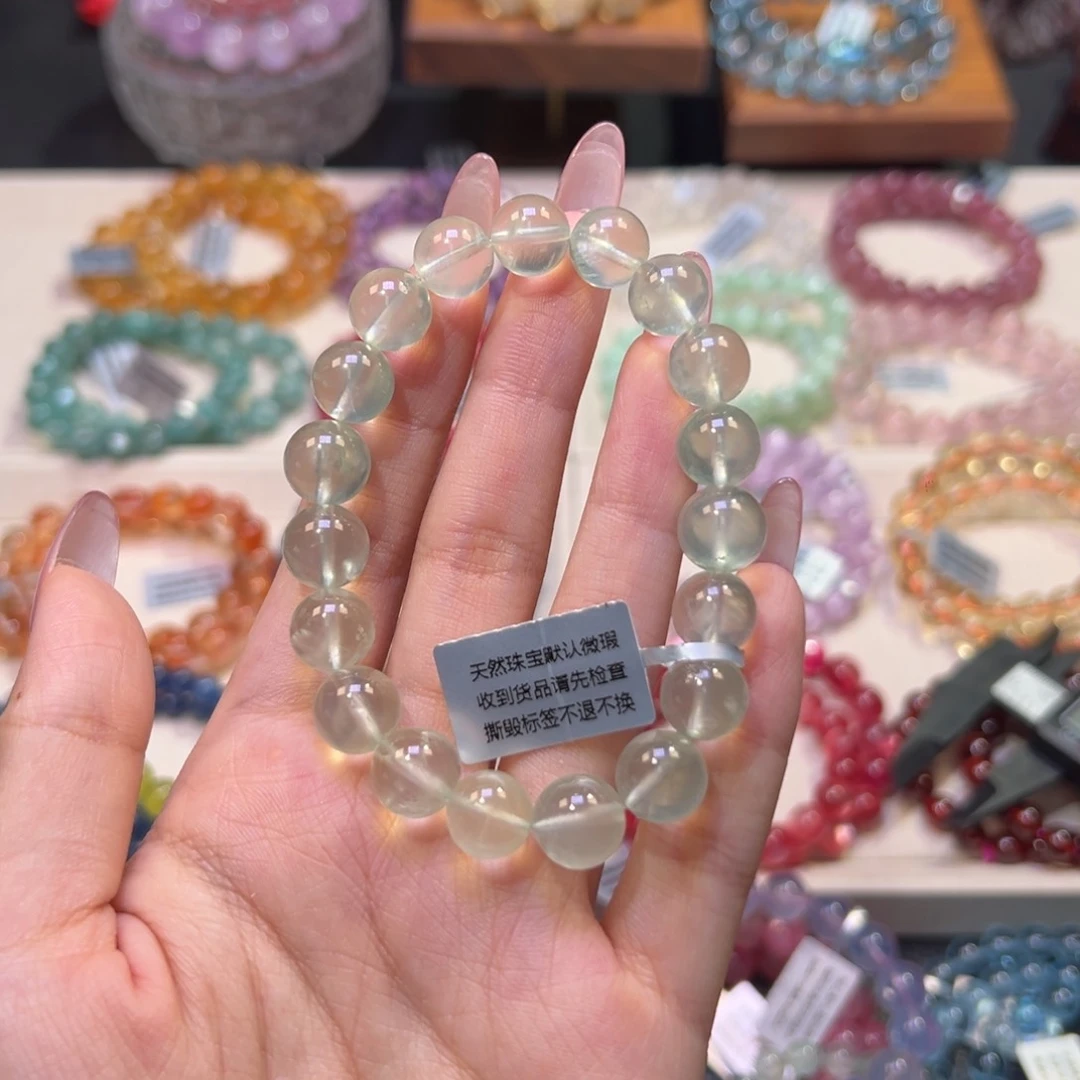 葡萄石合金手串10m祖宗级高货绿葡萄石