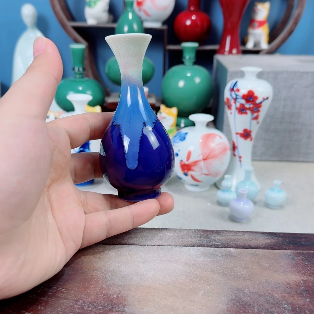 陶瓷手工小花器摆件