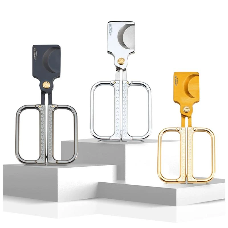 JIFENG季风魅影系列进口雪茄剪刀便携式雪茄钳平剪烟器高端手握式