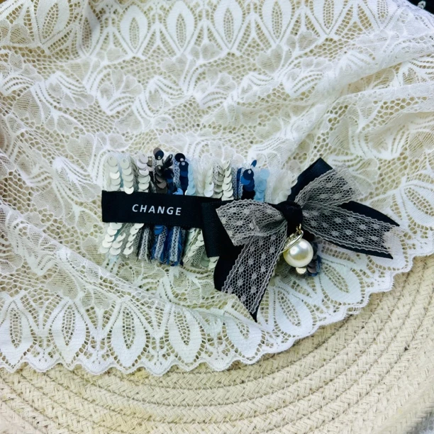 HC0412 蓝色星辰全绣片重工折叠款弹簧夹