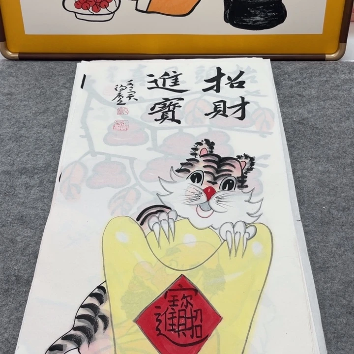 国画手绘禅意画一物一拍