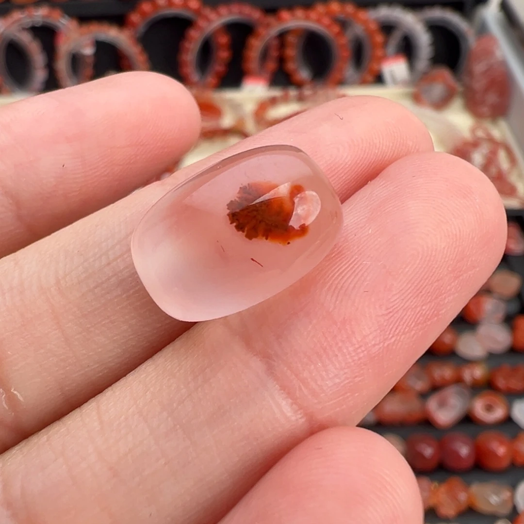 南红玛瑙未镶嵌颈饰冰飘枣珠