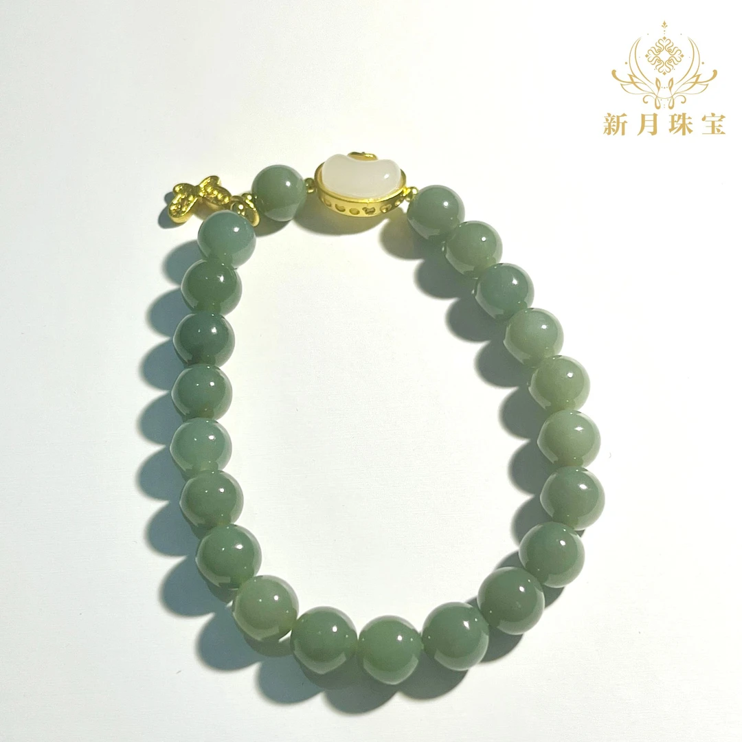 沙枣青鸭蛋绿和田玉原创单圈-多样性发一