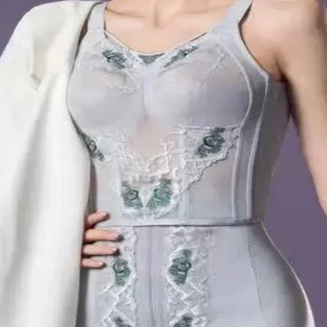 裸感立挺调整型长文胸裸立挺超薄水晶缩胸文胸内衣大胸显小
