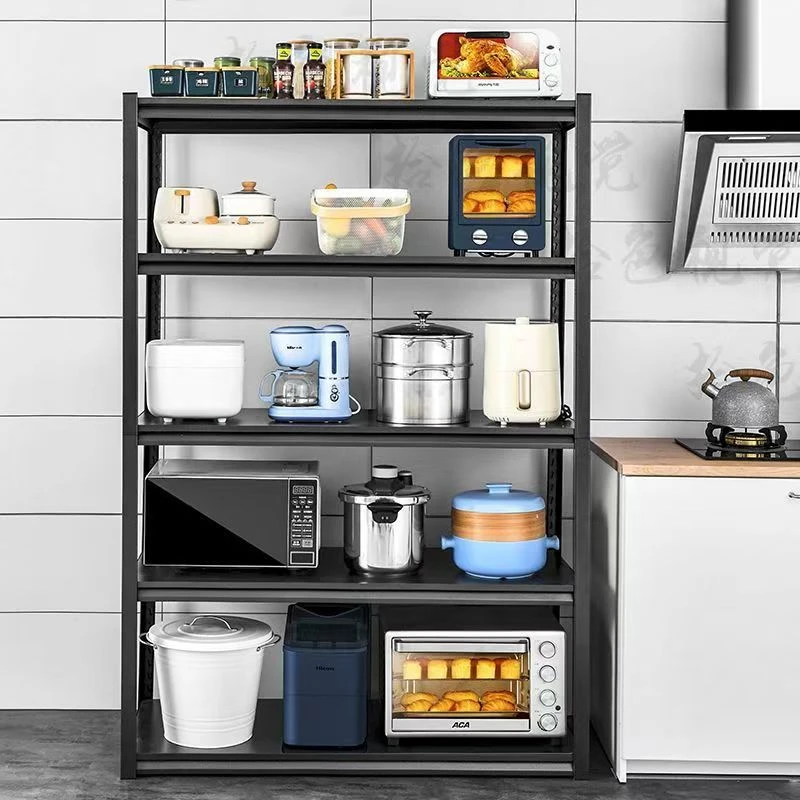 【黑色】方管碳钢架子超级承重置物架洗衣机阳台放碗架子厨房置物架