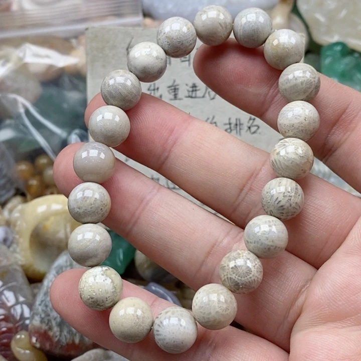 硅化珊瑚（珊瑚玉）未镶嵌颈饰
