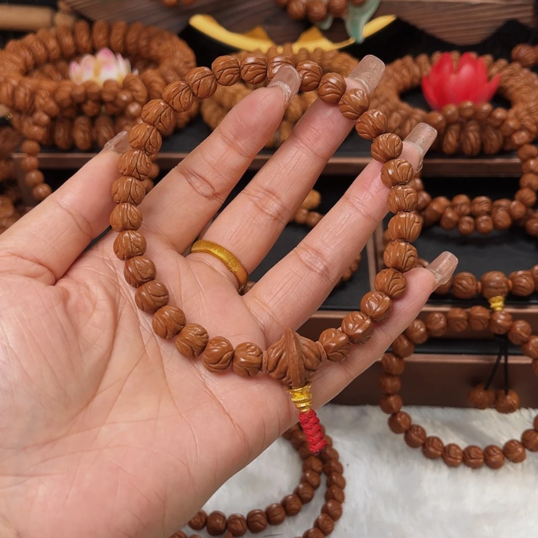 桃核手串＄****໐10顶级玉龙脊手持