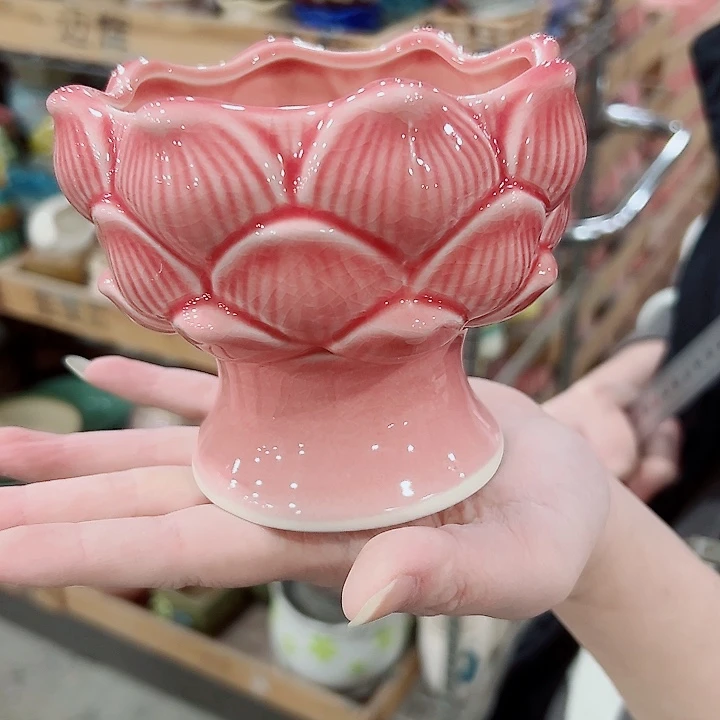 有孔.凑满10元发货多肉陶瓷花盆！