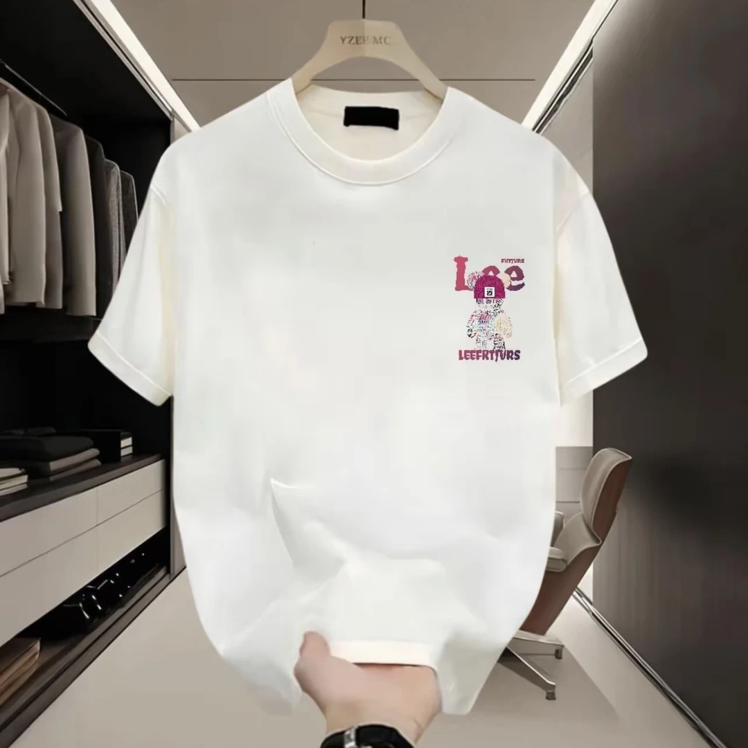 美式休闲短袖t恤男夏季ins新款潮牌宽松卡通印花大码情侣半袖衣服