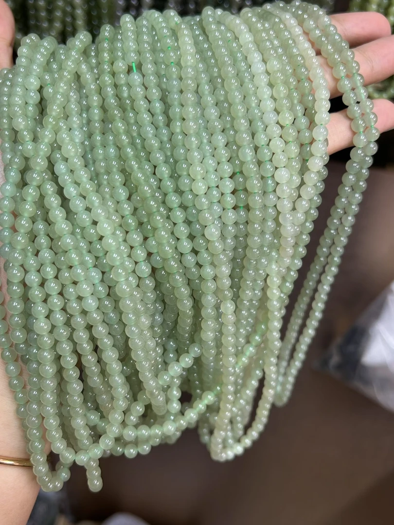 实拍天然和田玉4.5M晴水长条中上品串珠百搭小米珠长链多样性发一