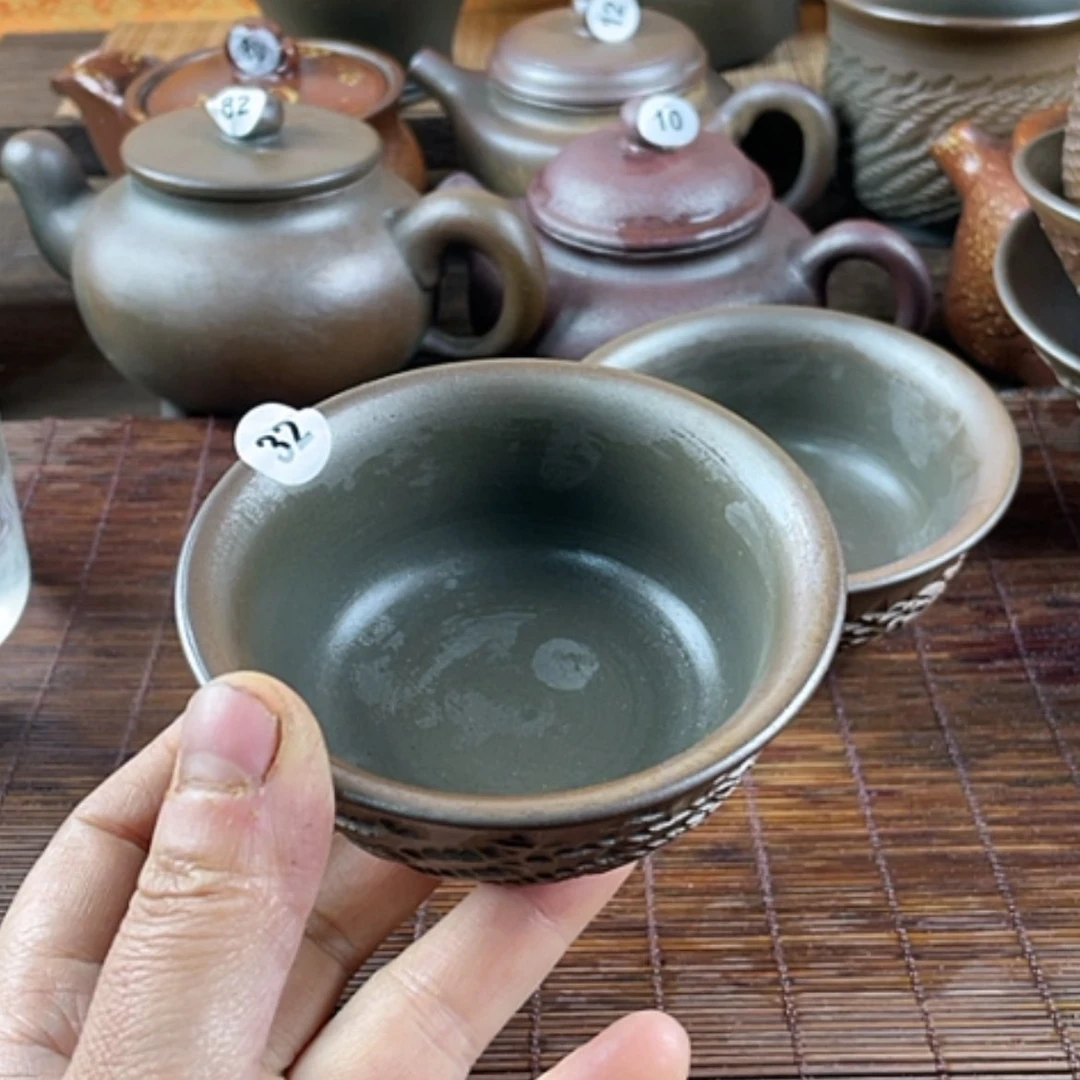 【闪购商品】青***3柴烧主人杯100毫升左右微瑕