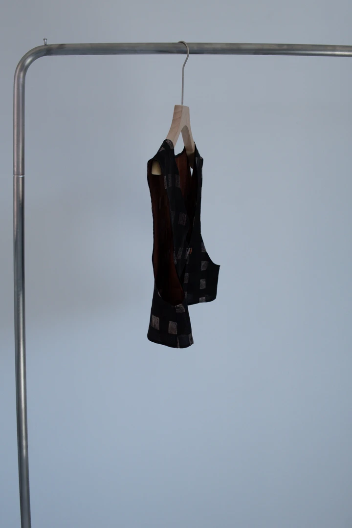 浔象丝绸『格』香云纱桑蚕丝马甲