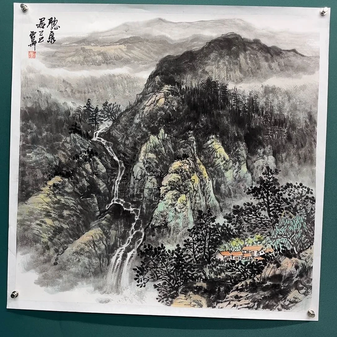 国画艺术家真人手绘