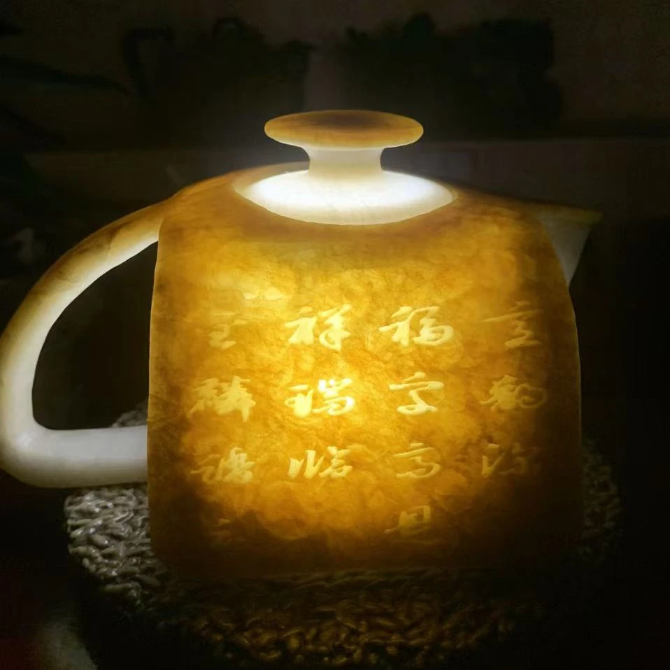石头茶壶精雕细刻手工艺非遗传承人匠心独妙