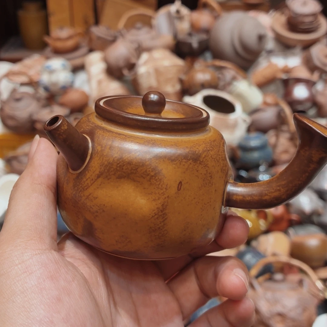 柴烧老岩泥高温茶器皿
