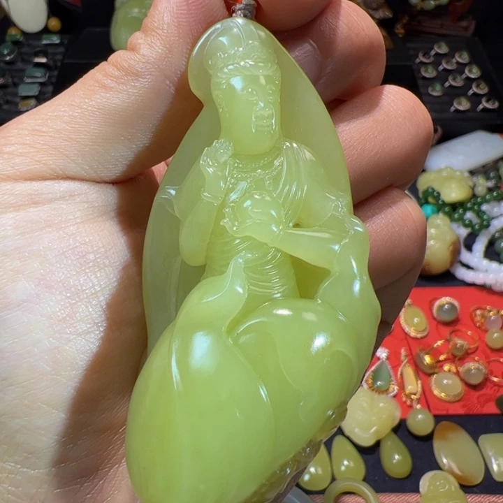 和田玉（黄玉）颈饰未镶嵌80克