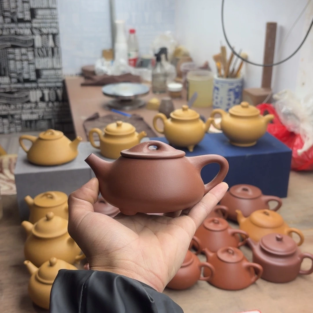 微瑕半手工紫泥景舟石瓢240cc