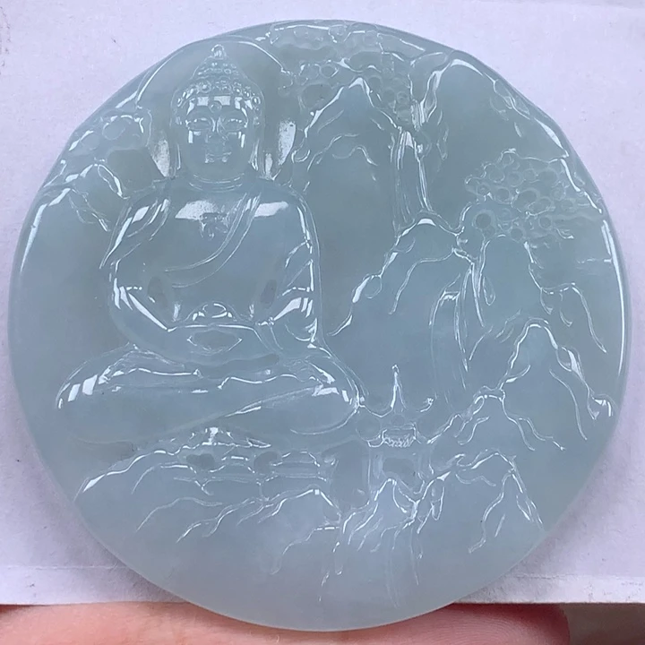 颈饰未镶嵌翡翠大日如来吊坠