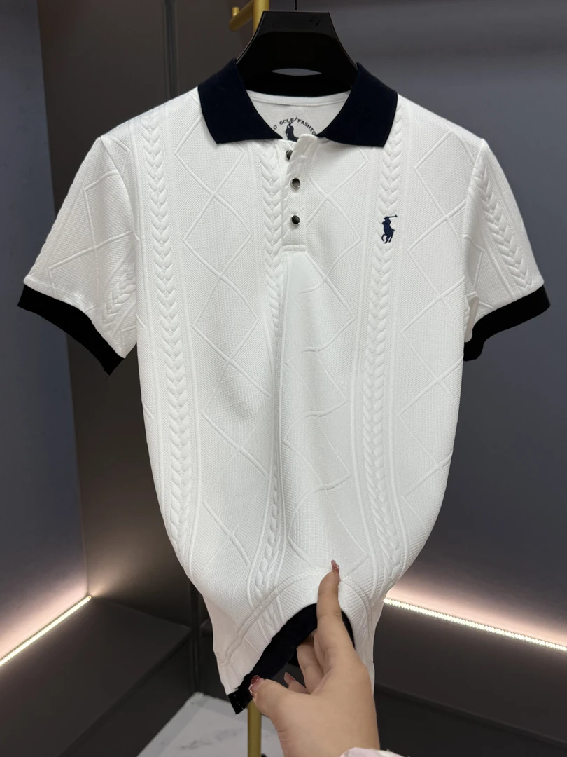 【KOKO专属】25年夏季新品轻奢男装欧美风Polo衫#6012