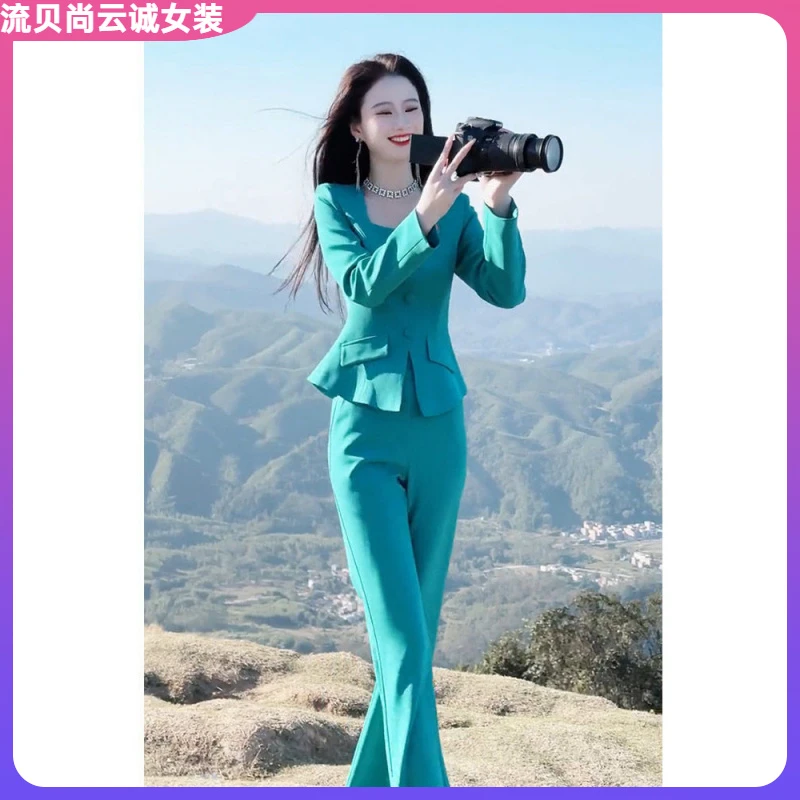 富家千金修身高级感小洋装名媛气质高端西装裤子时尚套装女