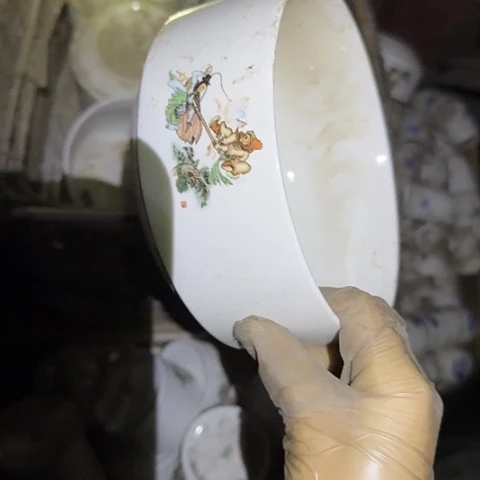 瓷片国营厂库存微瑕18厘米
