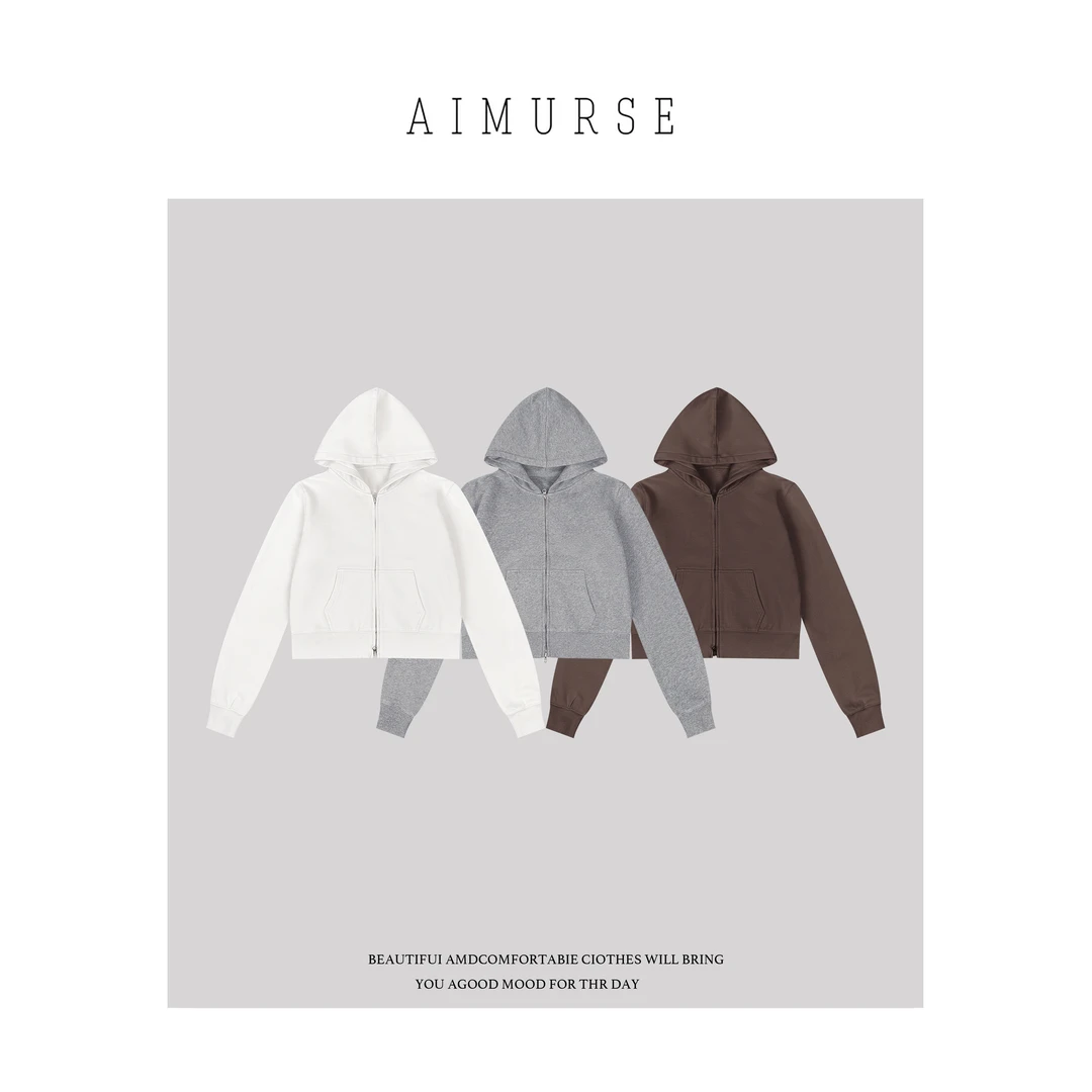 AIMURSE【休闲卫衣】小众设计师 连帽纯棉简约百搭休闲卫衣 AM70118