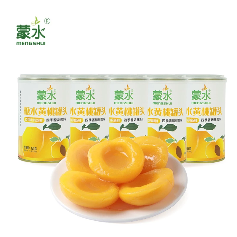 蒙水沂蒙山黄桃罐头425g*5罐装水果罐头6种口味正品旗舰店