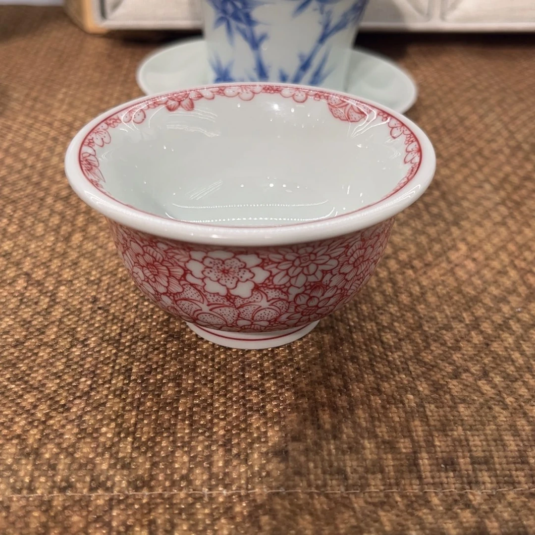 安***然手工手绘主人杯茶具