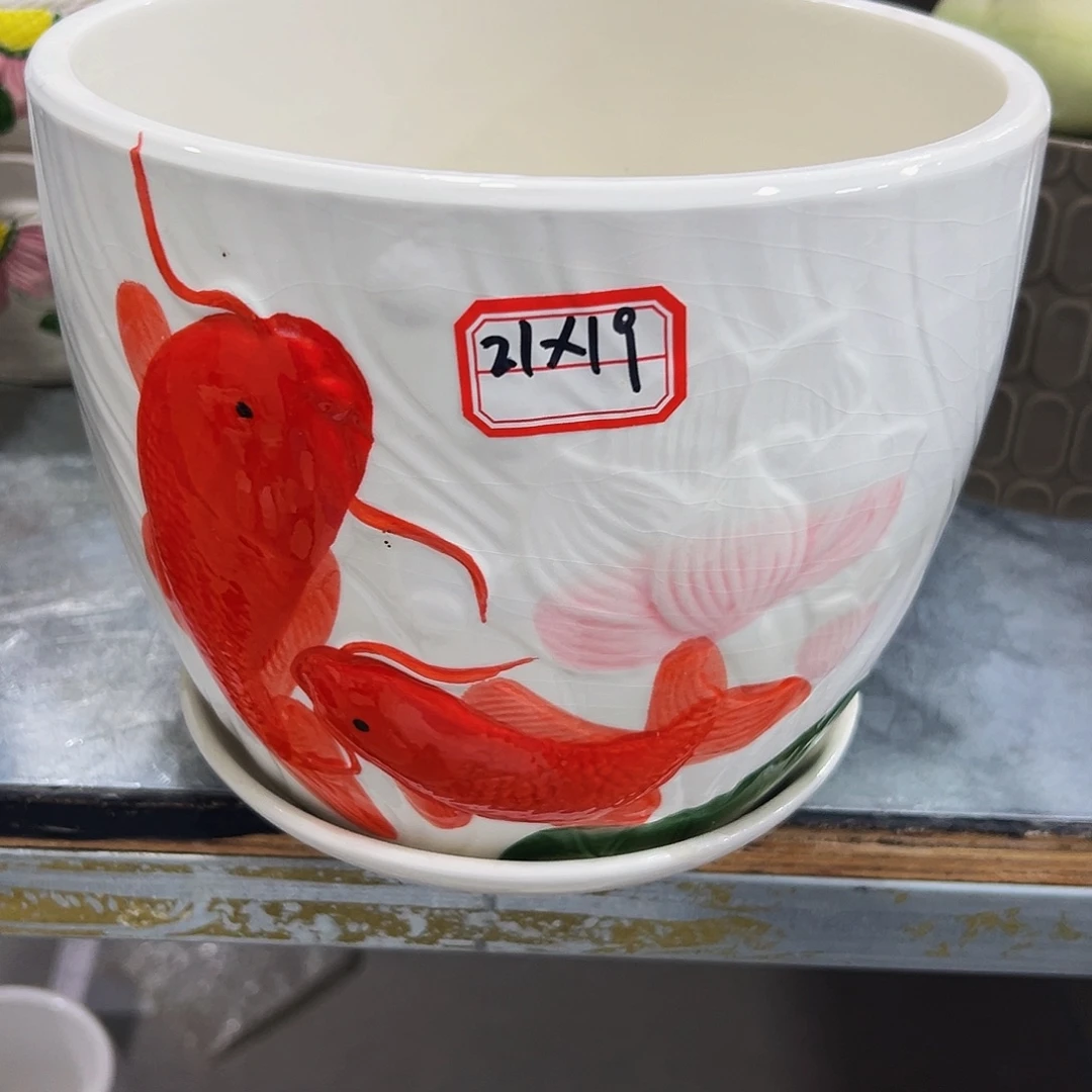 外贸尾单陶瓷花盆凑10米包邮