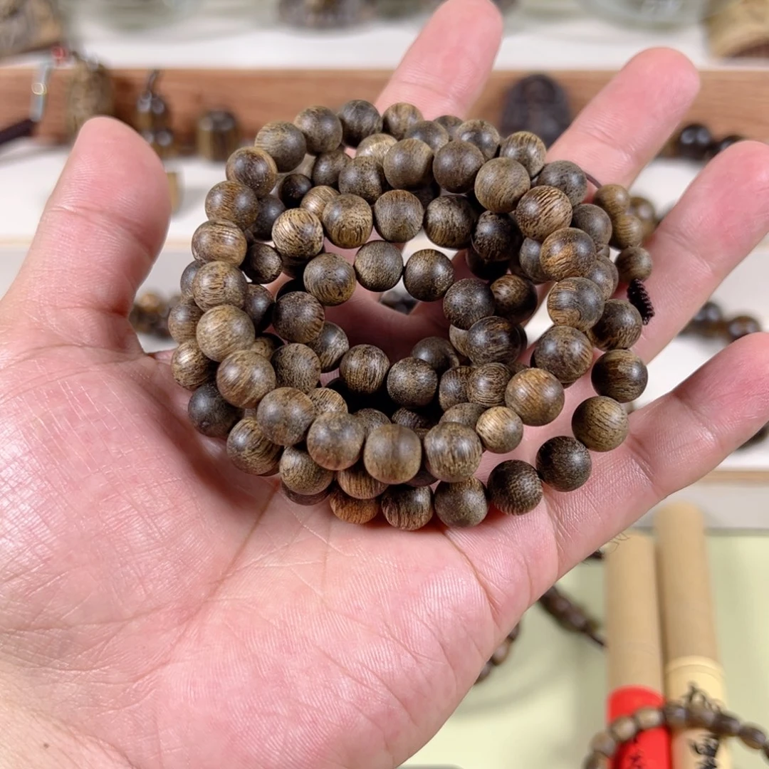 沉香手串?**张正区菩萨棋树心老料鹧鸪斑0.9 X108