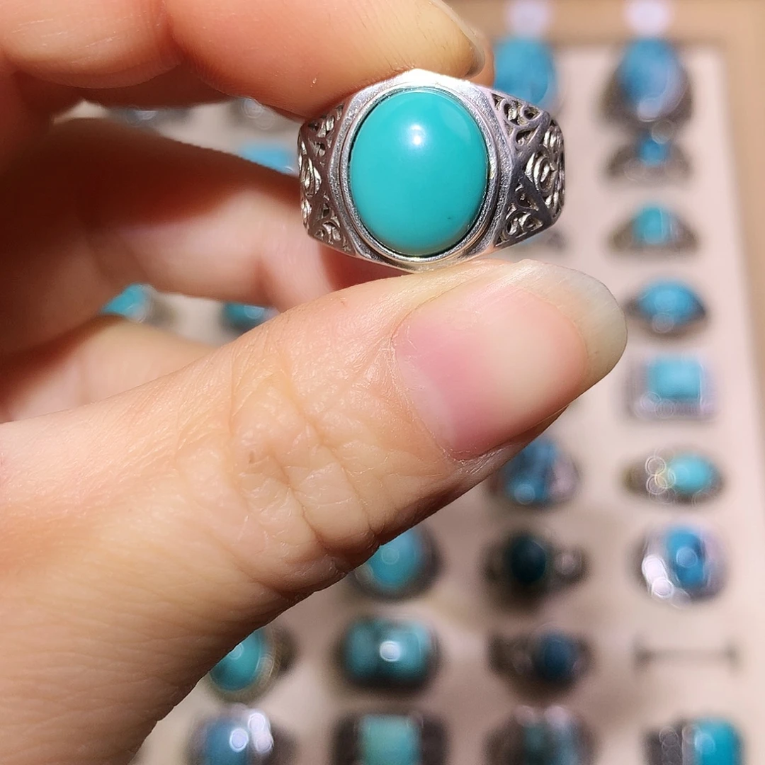 绿松石银S925镶嵌颈饰