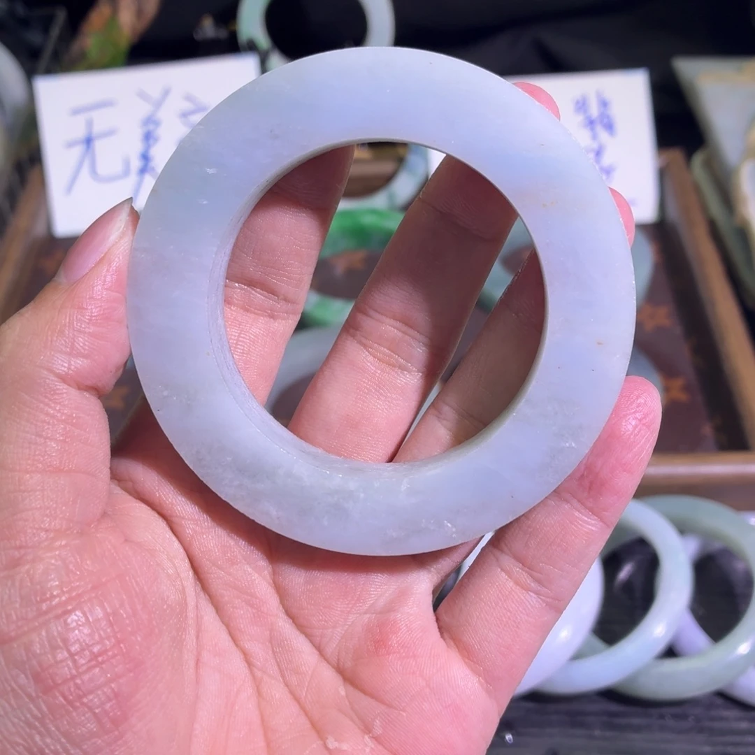 定制翡翠未镶嵌天然纹理随机，追求完美者慎拍