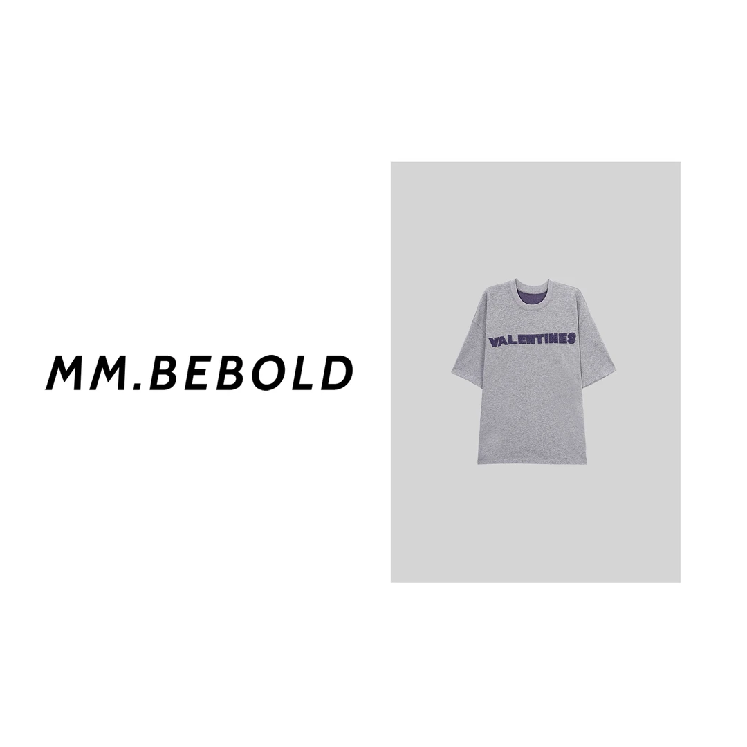 【蓓蓓精选】柒柒 棉 100 设计感立体绣花字母短袖T恤MCF332