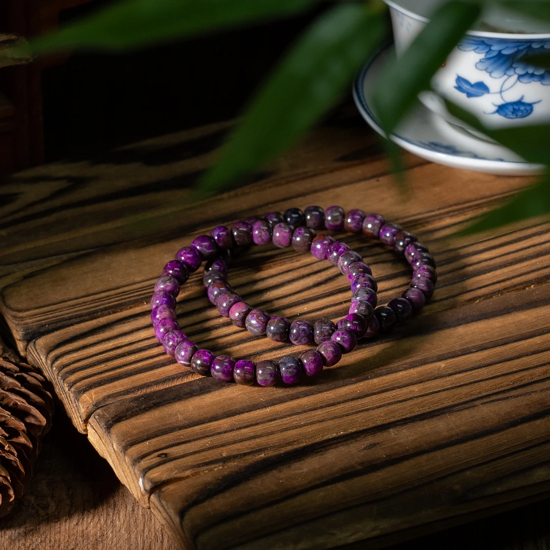 九华丨舒俱来果酱红俏色老型珠手串/多样性发/发一条/P6001