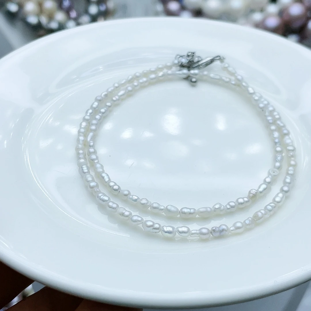 淡水珍珠颈饰钛钢