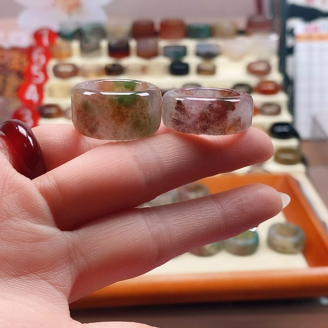 玛瑙/玉髓戒指未镶嵌番*榴