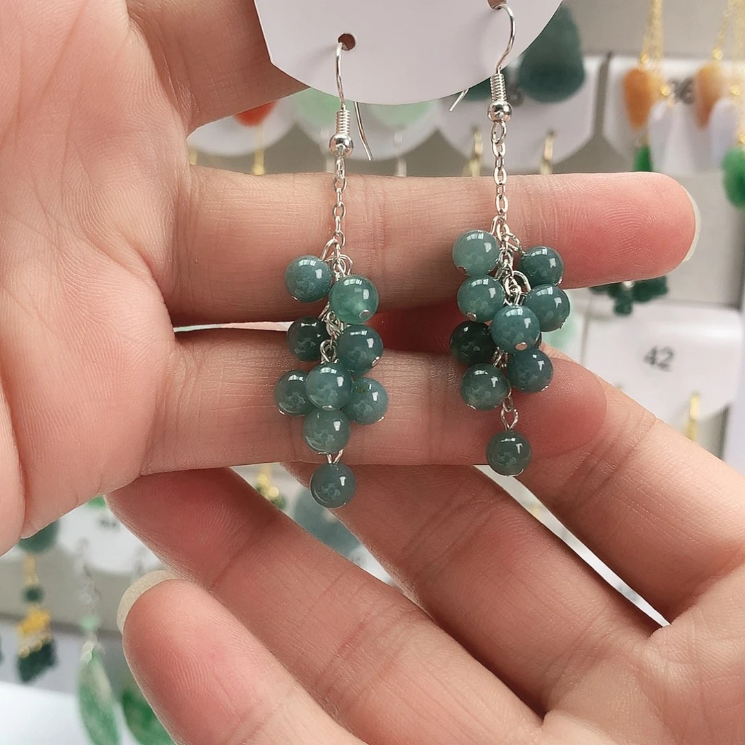 翡翠未镶嵌耳饰83